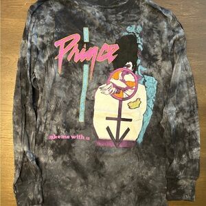 Rowdy Sprout Black and Purple Prince Kids long sleeve t Shirt